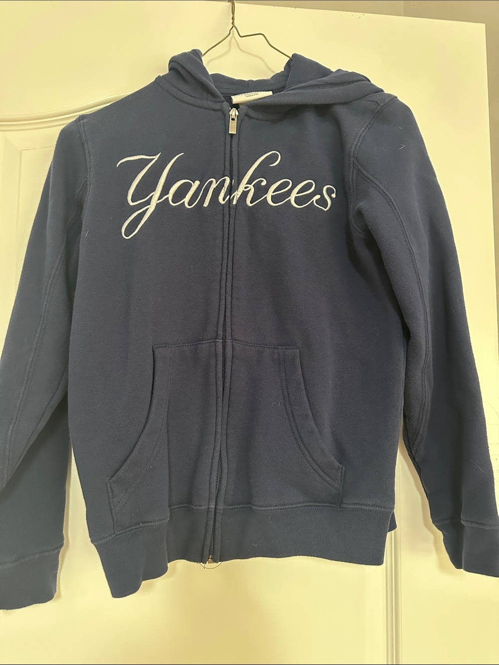 Yankees Navy Zip-Up Hoodie - Kids